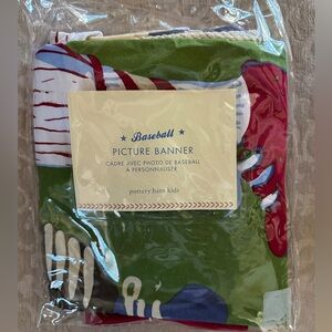 Pottery Barn Kids Baseball Picture Banner, Photo Booth or Party, New